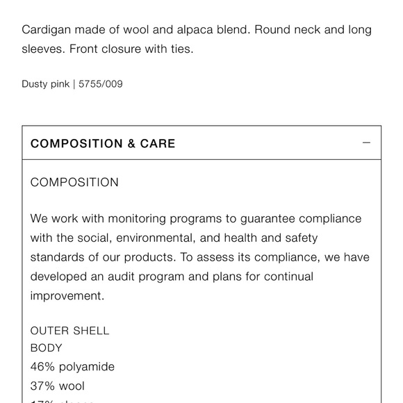 Zara wool creme beige cardigan with bows - Picture 6 of 6